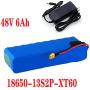 Jieoto 48V E-Bike Lithium-ion Battery 6Ah 10Ah 12Ah 18650 Electric Scooter Battery Pack with BMS + Charger Fit for 200W 250W 350W 500W 550W Electric Bicycles Motor