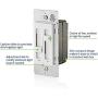 Leviton 66DF-10W SureSlide Dual Quiet Light Control for 150W LED, 300W Incandescent/Halogen, 1.5 Amp Fan, 120V, White
