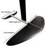 CISIMOVE Exclusive Big Wing Full Carbon SUP Hydrofoil with Aluminum Parts for Surf Foil