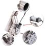 RJSPHH Stainless steel 3 inch Electric Exhaust Cutout Motor E-cut Valve Kit , Catback Single Y Pipe 1 pcs with One Controller Remote Kit
