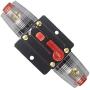 WOHHOM 30A 40A 50A 60A 80A 100A 125A 150A Audio Circuit Breaker Auto Car Stereo Inline Fuse Holders Inverter, Manual Reset 12V-24V DC for Automotive Marine Boat Audio System Protection (125A)
