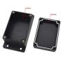 LMioEtool Junction Box Waterproof Dustproof IP65 ABS Plastic Universal Electric Project Enclosure Black with Fixed Ear 3.93