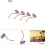 Motor Replacement Brushes, J435A Carbon Brushes Replacement 100Pcs Power Tool Accessories Replacement Kits Parts for 12V/24V Car Electronic Fan Motor