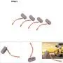 Motor Replacement Brushes, J435A Carbon Brushes Replacement 100Pcs Power Tool Accessories Replacement Kits Parts for 12V/24V Car Electronic Fan Motor