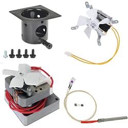 Auger Motor ,Grill Induction Fan Kit ,Fire Burn Pot and Hot Rod Ignitor,Replacement Parts with Screws and Fuse for Traeger and for Pit Boss Wood Pellet Grill,Drive Motor and Combustion Fan Ignitor Kit