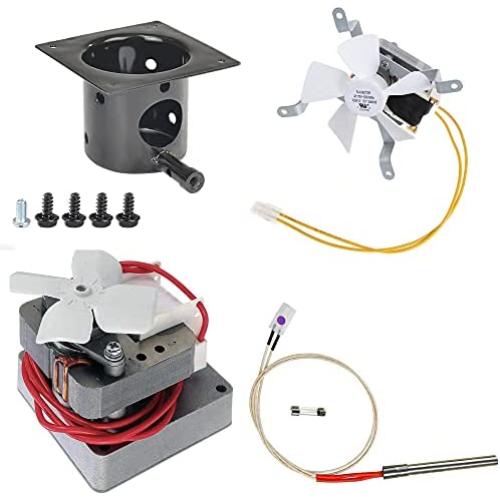 Auger Motor ,Grill Induction Fan Kit ,Fire Burn Pot and Hot Rod Ignitor,Replacement Parts with Screws and Fuse for Traeger and for Pit Boss Wood Pellet Grill,Drive Motor and Combustion Fan Ignitor Kit