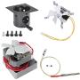Auger Motor ,Grill Induction Fan Kit ,Fire Burn Pot and Hot Rod Ignitor,Replacement Parts with Screws and Fuse for Traeger and for Pit Boss Wood Pellet Grill,Drive Motor and Combustion Fan Ignitor Kit