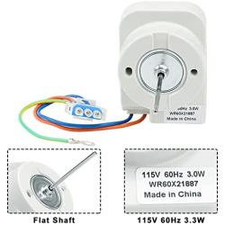 WR60X21887 Refrigerator Evaporator Fan Motor for G.E R-Series X-Series Replace WR60X24645 WR60X10240 PS11721928 WR60X10137 by Fetechmate