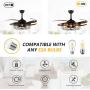 Farmhouse Industrial Ceiling Fans with Light, Siljoy 48
