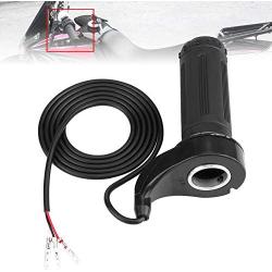 Qiilu Universal Twist Throttle Handle Grip Motorcycle Accelerator Electric Scooter Twist Speed Throttle Grip with 3 Cables for Replacement