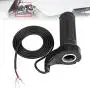 Qiilu Universal Twist Throttle Handle Grip Motorcycle Accelerator Electric Scooter Twist Speed Throttle Grip with 3 Cables for Replacement