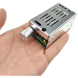 Hahiyo 10-60V Low Voltage DC Motor Speed Controller Smooth Linear Adjustment Knob Compact Units Reduce Heat Module Dimmer Switch Regulator 1 Pieces for Mini Fan Electric Pumps LED Light