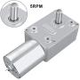 DC 12V Reversible High Torque 12V Worm Gear Motor Female Shaft High Torque Turbo Worm Gear Box Reduction Electric Motor(5RPM)