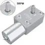 DC 12V Reversible High Torque 12V Worm Gear Motor Female Shaft High Torque Turbo Worm Gear Box Reduction Electric Motor(5RPM)