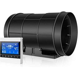 iPower 8 Inch 441 CFM Inline Duct Ventilation Exhaust Fan with Temperature Humidity Speed Controller for Grow Tent