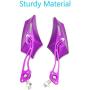 ESUPPORT Purple Universal Motorcycle Motorbike Bike 8mm 10mm Rear View Side Mirror Scooter ATV