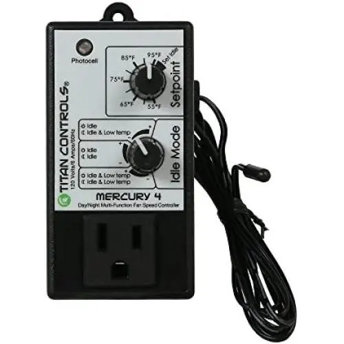 Titan Controls Mercury 4 - Day/Night Multi-Function Fan Speed Controller, 120 V Titan Controls Mercury 4 - Day/Night Multi-Function Fan Speed Controller, 120 V