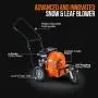 SuperHandy Leaf-Snow Blower Wheeled Walk Behind 7HP 212cc 4 Stroke OHV Motor & Wagon Utility Cart Hand Truck Manual [Bundle Deal]