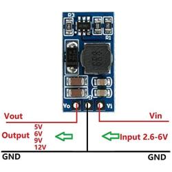 2Pcs DC-DC Boost Converter Module 2.6-5.5 to 5V/6V/9V/12V Step-up Voltage Regulator Voltage Converter for LED Motor(5V, no Pin)