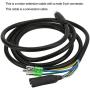 Drfeify E Bike Motor Conversion & Extension Cable 130cm 9 Pin with Waterproof Connector 100% Copper & Plastic for Electric Bike Black