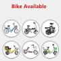 Jieoto E-Bike Pedelec Battery 36V/48 15AH Lithium Li-ion Folding Bike Replacement Battery Pack with Charger and BMS Protection Board, for 200W/350W/500W/750W Electric Bike Motors