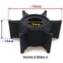 Boat Motor Water Pump Impeller Cooling for Hangkai 2-stroke 5hp 6hp Outboard motor Boat Engine
