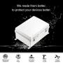 QILIPSU Hinged Cover Stainless Steel Latch 370x270x150mm Junction Box with Mounting Plate, ABS Plastic DIY Electrical Project Case IP67 Waterproof Dustproof Enclosure Grey (14.6