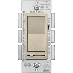 BESTTEN Champagne Gold Dimmer Wall Light Switch, Single Pole or 3-Way, Compatible with Dimmable LED, CFL, Incandescent and Halogen Bulb, 120VAC, Signature Collection, UL Listed