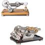 Sunnytech Hot Air Stirling Engine Motor Generator Education Toy Electricity M14-03-S-M16-22-D