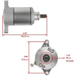Caltric compatible with Starter Arctic Cat Atv 375 400 Automatic