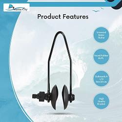MARINE CITY Universal Motor Flusher Engine Ear Muffs Round Cup Easy Install Durable Strong Outboard Garden Hose Connection Stand for Ship Yacht Marine Boat