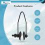 MARINE CITY Universal Motor Flusher Engine Ear Muffs Round Cup Easy Install Durable Strong Outboard Garden Hose Connection Stand for Ship Yacht Marine Boat