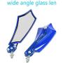 ESUPPORT Blue Universal Motorcycle Motorbike Bike 8mm 10mm Rear View Side Mirror Scooter ATV