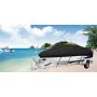 MOTOOS 16-18Ft Boat Cover Heavy Duty 600D Oxford Fabric Waterproof Trailerable Fishing Ski Runabout Protector with Carrying Bag V-Hull 95