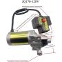 Fullas Electric Starter Motor 17 Teeth JQ170 Compatible with MTD Cub Cadet Troy Bilt Snowblower Snow Thrower Replacement 951-10645, 951-10645A, 751-10645, 751-10645A