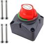 Ampper 1-2-Both-Off Battery Disconnect Switch, 12-48 V Battery Master Cut Shut Off Isolator Switch (1-2-Both-Off)