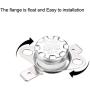 uxcell KSD301 Thermostat 160°C/320°F 10A Normal Closed N.C Adjust Snap Disc Temperature Switch for Microwave,Oven,Coffee Maker 5pcs