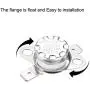uxcell KSD301 Thermostat 160°C/320°F 10A Normal Closed N.C Adjust Snap Disc Temperature Switch for Microwave,Oven,Coffee Maker 5pcs