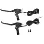 Drfeify 1 Pair Bike Bicycle Braker, Bike Handle 2 Wire Brake Lever Left & Right Brake Lever Set Accessory for Mountain Bicycle, Electric Bike Accessory