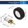 Jutagoss 1Pcs Miniature Gear 200RPM DC 6V Gear Motor with Fixed Frame Coupling Nut Plastic Wheel for DIY Mobile Robot,Smart Cars Project
