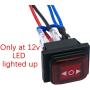 TWTADE Momentary Polarity Reverse Switch Waterproof Control Rocker Toggle Switch DC Motor 10A (LED DC 12V) 6 Pin 3 Position (ON)-Off-(ON) With Wire
