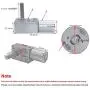 Moteur DC à Rétrécissement Xuulan Xianglaa - 6V 12V 24V 6-150RPM, Moteur DC à Rétrécissement Engrené, Blocage Automatique, Vitesse Réglable Inversible, (Vitesse (RPM) : 24V 30rpm, Tension (V) : Kit A)