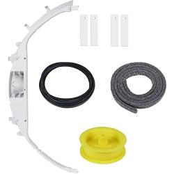 Upgraded WE49X20697 Dryer Bearing Kit Compatible with GE Dryer, Includes WE3M26 Top Bearing & WE09X20441 Felt Seal & WE12M29 Drive Belt & WE1M504 & WE1M1067 Drum Slides & WE12X83 Pulley Idler