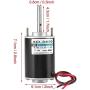 12V/24V 30W CW/CCW Permanent Magnet DC Motor Reversible Electric Gear Motor High Speed for DIY Generator (24V 6000RPM)