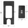 AQUOS Black Haswing Quick Release Bracket Quick Mounted Plate for Cayman Bow Mount Electric Trolling Motors on Bass Boat, Inflatable Boat, Pontoon Boat, Bass fishing, Lure fishing