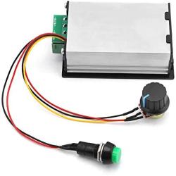 Fansipro DC 6-60V 12V 24V 36V 48V 30A PWM Adjustable Motor Controller Start Stop Switch, Black