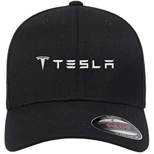 Tesla Motors Model 3 Model S Car Flexfit Embroidered Hat Baseball Cap