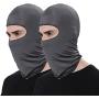 Pack of 2 Bandana Face Hat for Outdoor Airsoft Motorcycle Ski Mask Winter Sun Balaclava Black Tactical Hood Helmet Face Cover