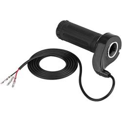 Qiilu Universal Twist Throttle Handle Grip Motorcycle Accelerator Electric Scooter Twist Speed Throttle Grip with 3 Cables for Replacement