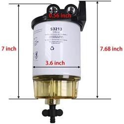 CARMOCAR Fuel Filter Water Separator replacement for Marine Outboard Motor Mercury with 3/8